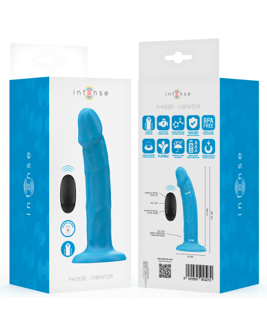 INTENSE PHOEBE VIBRADOR REALISTICO 10 VIBRACIONES AZUL CONTROL REMOTO INTENSE PHOEBE VIBRADOR REALISTICO 10 VIBRACIONES AZUL CONTROL REMOTO