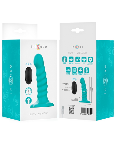 INTENSE BUFFY VIBRADOR TALLA S DISENO EN ESPIRAL 10 VIBRACIONES AZUL CONTROL REMOTO INTENSE BUFFY VIBRADOR TALLA S DISENO EN ESPIRAL 10 VIBRACIONES AZUL CONTROL REMOTO