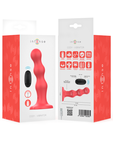 INTENSE CODY VIBRADOR CON VENTOSA ROJO CONTROL REMOTO INTENSE CODY VIBRADOR CON VENTOSA ROJO CONTROL REMOTO