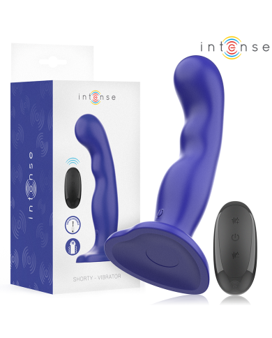 INTENSE SHORTY VIBRADOR CON VENTOSA AZUL CONTROL REMOTO INTENSE SHORTY VIBRADOR CON VENTOSA AZUL CONTROL REMOTO