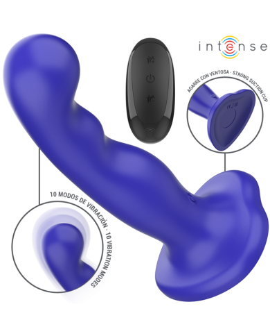 INTENSE SHORTY VIBRADOR CON VENTOSA AZUL CONTROL REMOTO INTENSE SHORTY VIBRADOR CON VENTOSA AZUL CONTROL REMOTO