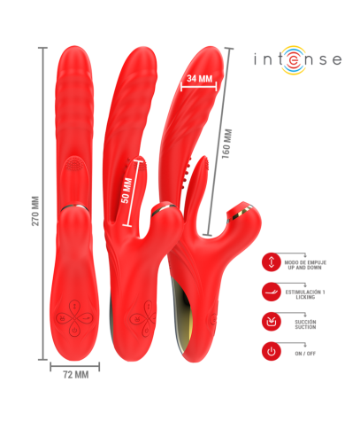 INTENSE KAROL VIBRADOR MULTIFUNCION EMPUJE ESTIMULACION ONDAS ESTIMULADORAS ROJO INTENSE KAROL VIBRADOR MULTIFUNCION EMPUJE ESTIMULACION ONDAS ESTIMULADORAS ROJO