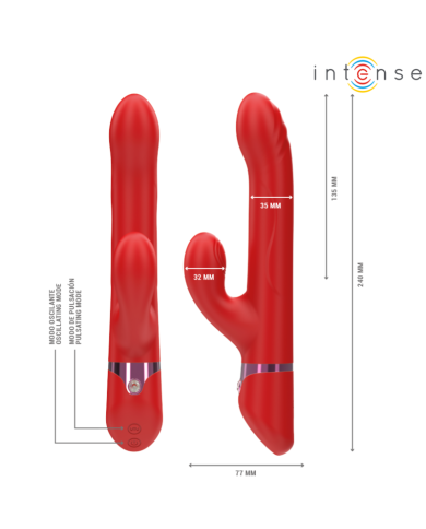 INTENSE LELE VIBRADOR MULTIFUNCION ROTATORIO OSCILACION ESTIMULACION ROJO INTENSE LELE VIBRADOR MULTIFUNCION ROTATORIO OSCILACION ESTIMULACION ROJO