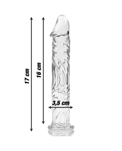 NEBULA SERIES BY IBIZA MODELO 12 DILDO CRISTAL TRANSPARENTE 17 CM O 35 CM