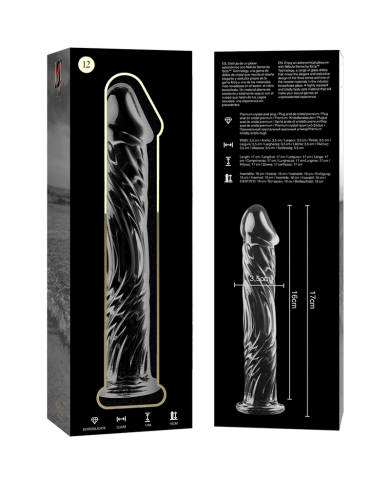 NEBULA SERIES BY IBIZA MODELO 12 DILDO CRISTAL TRANSPARENTE 17 CM O 35 CM