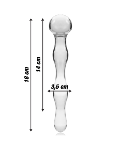 NEBULA SERIES BY IBIZA MODELO 13 DILDO CRISTAL TRANSPARENTE 18 CM O 35 CM