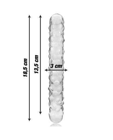 NEBULA SERIES BY IBIZA MODELO 15 DILDO CRISTAL TRANSPARENTE 185 CM O 3 CM