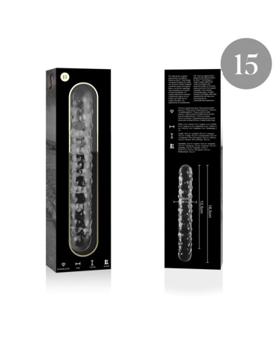 NEBULA SERIES BY IBIZA MODELO 15 DILDO CRISTAL TRANSPARENTE 185 CM O 3 CM