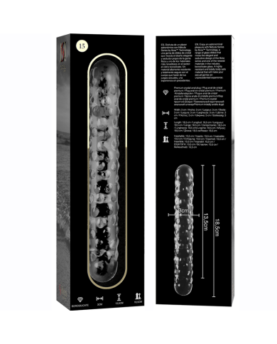 NEBULA SERIES BY IBIZA MODELO 15 DILDO CRISTAL TRANSPARENTE 185 CM O 3 CM