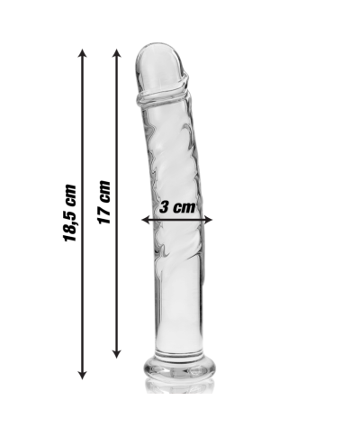 NEBULA SERIES BY IBIZA MODELO 16 DILDO CRISTAL TRANSPARENTE 185 CM O 3 CM