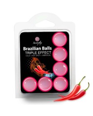 SECRETPLAY SET 6 BRAZILIAN BALLS TRIPLE EFECTO