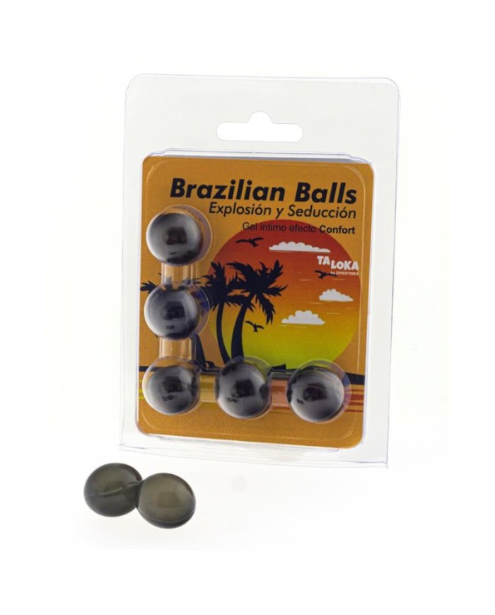 TALOKA BRAZILIAN BALLS GEL EXCITANTE EFECTO CONFORT 5 BOLAS