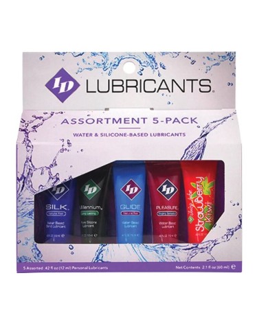 ID JUICY LUBE SURTIDO 5X LUBRICANTE TUBE PACK 12 ML