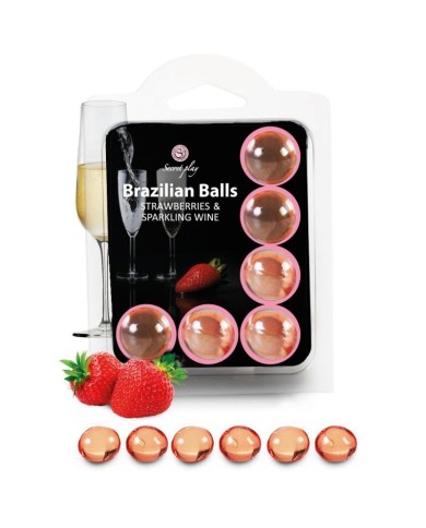 SECRETPLAY SET 6 BRAZILIANS BALLS FRESAS CON CAVA SECRETPLAY SET 6 BRAZILIANS BALLS FRESAS CON CAVA