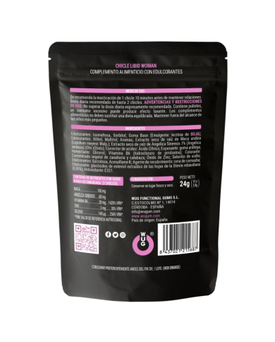 Chicle LIBID WOMAN Chicle funcional con Maca Ginseng Femenino y Zinc para potenciar la vitalidad femenina Chicle LIBID WOMAN Chicle funcional con Maca Ginseng Femenino y Zinc para potenciar la vitalidad femenina