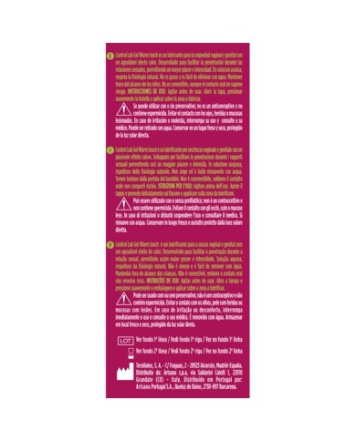 CONTROL LUB GEL LUBRICANTE EFECTO CALOR 75 ML CONTROL LUB GEL LUBRICANTE EFECTO CALOR 75 ML