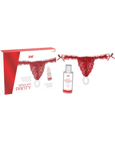 INTT RELEASES PANTY BRASILENO ROJA CON PERLAS Y GEL LUBRICANTE 50 ML INTT RELEASES PANTY BRASILENO ROJA CON PERLAS Y GEL LUBRICANTE 50 ML