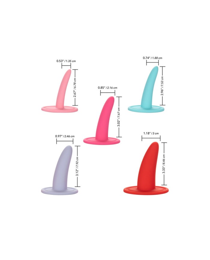 CALEXOTICS KIT 5PC DILATADORES VAGINALES O ANALES MULTICOLOR