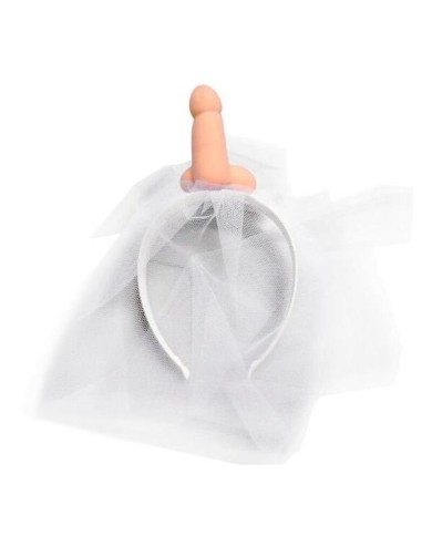 DIABLO PICANTE VELO DE NOVIA BLANCO CON PENE