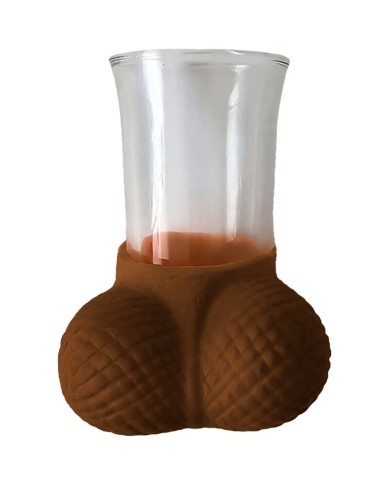 DIABLO PICANTE VASO CHUPITO CRISTAL CON HUEVOS MULATO