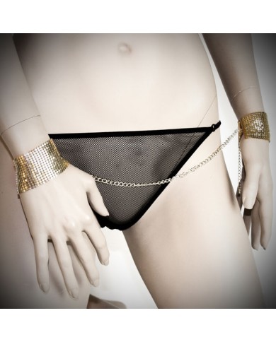 BIJOUX DESIR METALLIQUE ESPOSAS MALLA METALICA DORADA BIJOUX DESIR METALLIQUE ESPOSAS MALLA METALICA DORADA