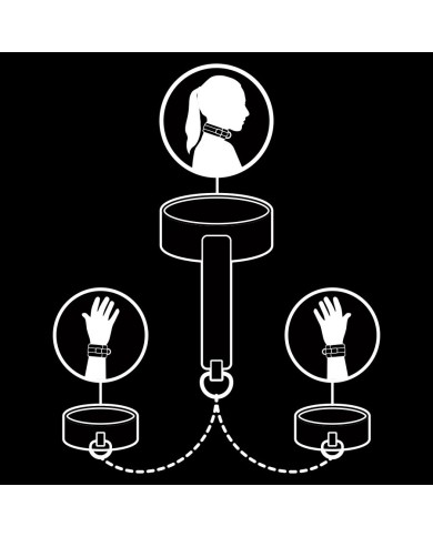 FETISH SUBMISSIVE COLLAR Y ESPOSAS CUERO VEGANO CON FORRO DE NEOPRENO FETISH SUBMISSIVE COLLAR Y ESPOSAS CUERO VEGANO CON FORRO DE NEOPRENO