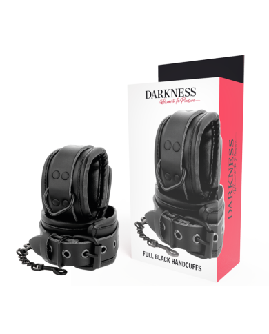 DARKNESS ESPOSAS AJUSTABLES MANOS LEATHER NEGRO DARKNESS ESPOSAS AJUSTABLES MANOS LEATHER NEGRO