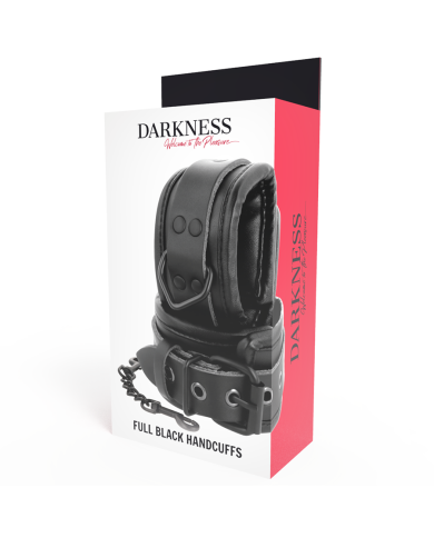DARKNESS ESPOSAS AJUSTABLES MANOS LEATHER NEGRO DARKNESS ESPOSAS AJUSTABLES MANOS LEATHER NEGRO
