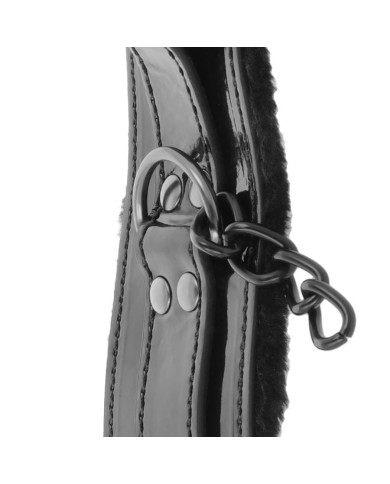 DARKNESS ESPOSAS CUERO AJUSTABLES MANOS NEGRO CON CANDADO DARKNESS ESPOSAS CUERO AJUSTABLES MANOS NEGRO CON CANDADO