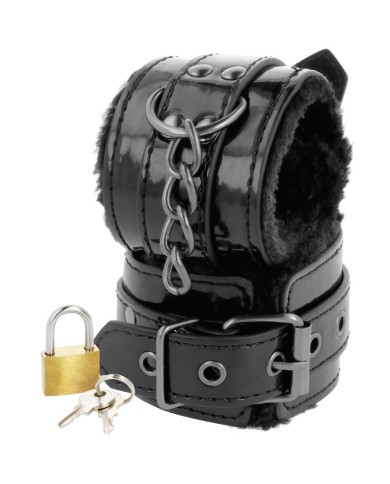 DARKNESS ESPOSAS CUERO AJUSTABLES TOBILLOS NEGRO CON CANDADO DARKNESS ESPOSAS CUERO AJUSTABLES TOBILLOS NEGRO CON CANDADO
