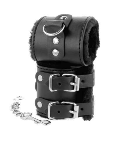 DARKNESS ESPOSAS CUERO CON FORRO AJUSTABLES NEGRO DARKNESS ESPOSAS CUERO CON FORRO AJUSTABLES NEGRO