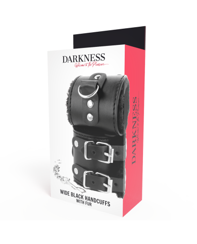 DARKNESS ESPOSAS CUERO CON FORRO AJUSTABLES NEGRO DARKNESS ESPOSAS CUERO CON FORRO AJUSTABLES NEGRO