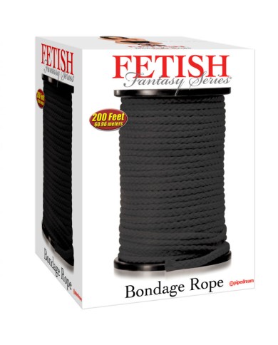 FETISH FANTASY SERIES SERIES BONDAGE CUERDA SEDA NEGRO 6096 METROS