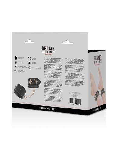 BEGME BLACK EDITION ESPOSAS PARA TOBILLOS CON FORRO DE NEOPRENO BEGME BLACK EDITION ESPOSAS PARA TOBILLOS CON FORRO DE NEOPRENO