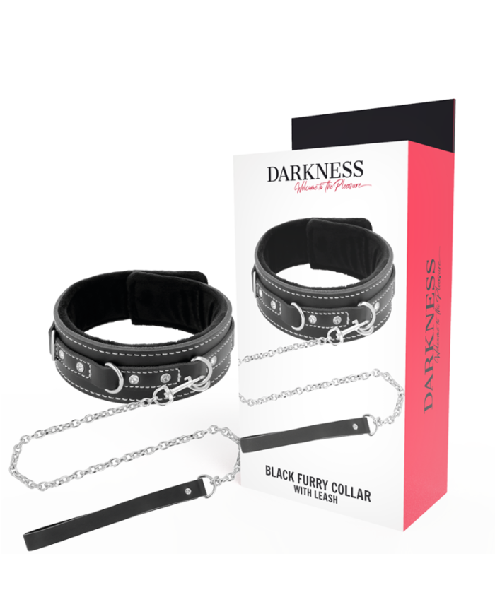 DARKNESS COLLAR LEATHER CON CORREA ALTA CALIDAD