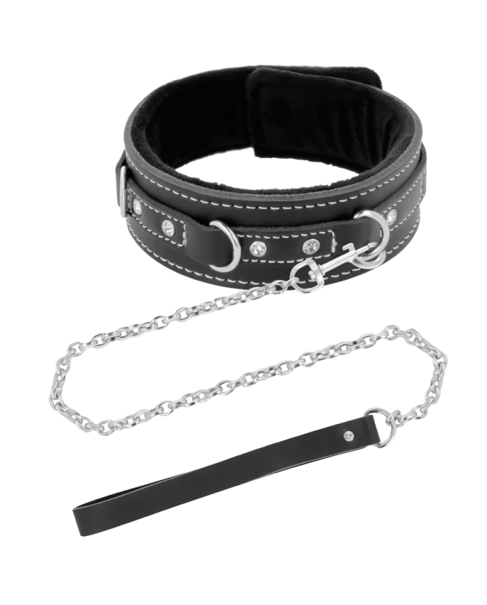 DARKNESS COLLAR LEATHER CON CORREA ALTA CALIDAD