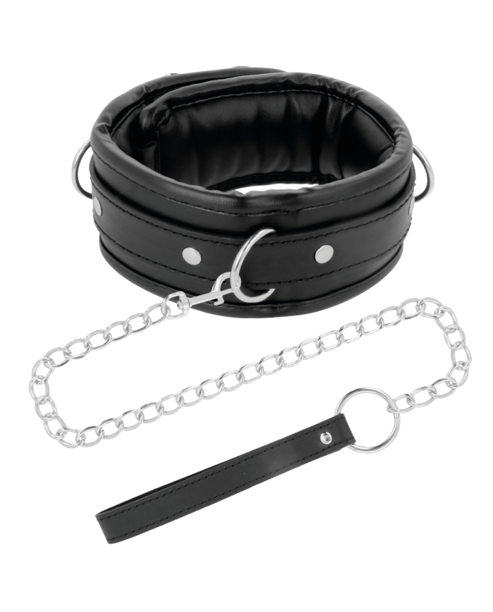 DARKNESS COLLAR CON CADENA SOFT LEATHER