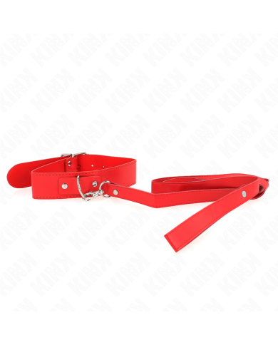 KINK COLLAR CON CORREA 116 CM FINO ROJO AJUSTABLE 32 50 CM X 8 CM KINK COLLAR CON CORREA 116 CM FINO ROJO AJUSTABLE 32 50 CM X 8 CM