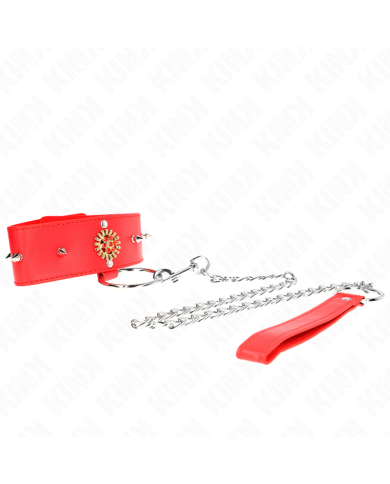 KINK COLLAR CON CORREA 65 CM CUELLO DE DIAMANTES ROJO AJUSTABLE 35 51 CM X 7 CM KINK COLLAR CON CORREA 65 CM CUELLO DE DIAMANTES ROJO AJUSTABLE 35 51 CM X 7 CM