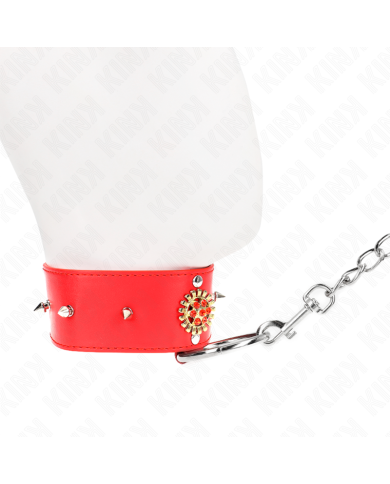 KINK COLLAR CON CORREA 65 CM CUELLO DE DIAMANTES ROJO AJUSTABLE 35 51 CM X 7 CM KINK COLLAR CON CORREA 65 CM CUELLO DE DIAMANTES ROJO AJUSTABLE 35 51 CM X 7 CM