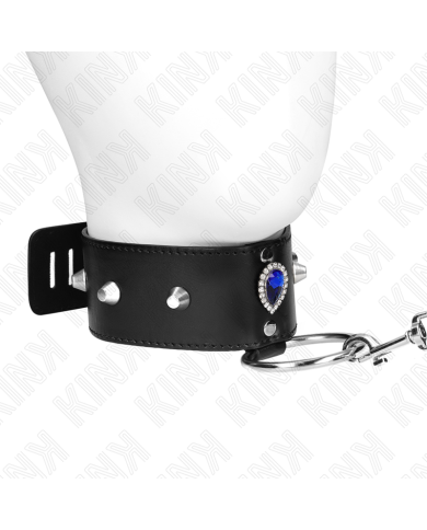KINK COLLAR CON CORREA 65 CM CON DIAMANTES AZULES AJUSTABLE 36 43 CM X 5 CM KINK COLLAR CON CORREA 65 CM CON DIAMANTES AZULES AJUSTABLE 36 43 CM X 5 CM