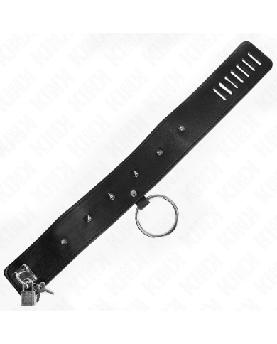 KINK COLLAR CON CORREA 65 CM CON TACHUELAS PLATEADAS MODELO 2 AJUSTABLE 36 43 CM X 5 CM KINK COLLAR CON CORREA 65 CM CON TACHUELAS PLATEADAS MODELO 2 AJUSTABLE 36 43 CM X 5 CM