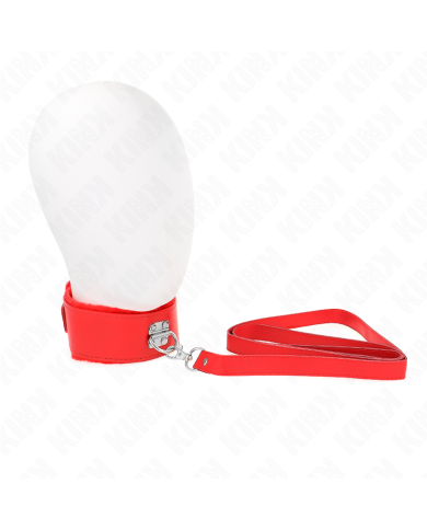 KINK COLLAR CON CORREA 116 CM CON TACHUELAS PLATEADAS MODELO 4 ROJO AJUSTABLE 40 48 CM X 6 CM KINK COLLAR CON CORREA 116 CM CON TACHUELAS PLATEADAS MODELO 4 ROJO AJUSTABLE 40 48 CM X 6 CM