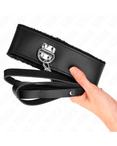 KINK COLLAR CON CORREA 116 CM DE PIEL NEGRO AJUSTABLE 40 48 CM X 6 CM KINK COLLAR CON CORREA 116 CM DE PIEL NEGRO AJUSTABLE 40 48 CM X 6 CM