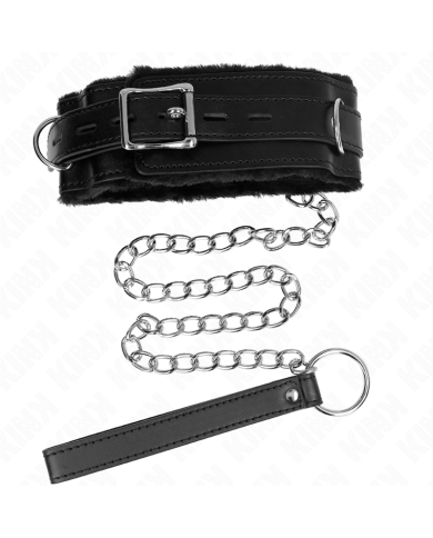 KINK COLLAR CON CORREA 65 CM CON RESTRICCIONES NEGRO AJUSTABLE 36 42 CM X 55 CM KINK COLLAR CON CORREA 65 CM CON RESTRICCIONES NEGRO AJUSTABLE 36 42 CM X 55 CM