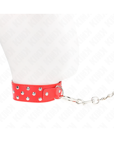 KINK COLLAR CON CORREA 65 CM REMACHE ANILLA ROJO AJUSTABLE 36 50 CM X 38 CM KINK COLLAR CON CORREA 65 CM REMACHE ANILLA ROJO AJUSTABLE 36 50 CM X 38 CM