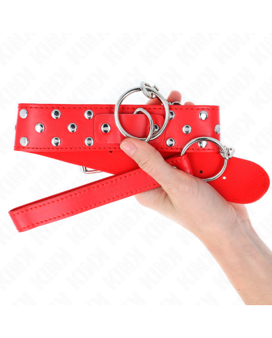 KINK COLLAR CON CORREA 65 CM REMACHE ANILLA ROJO AJUSTABLE 36 50 CM X 38 CM KINK COLLAR CON CORREA 65 CM REMACHE ANILLA ROJO AJUSTABLE 36 50 CM X 38 CM