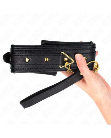 KINK COLLAR CON CORREA ESPONJA IMITACION CUERO MODELO 1 AJUSTABLE 37 54 CM X 3 CM