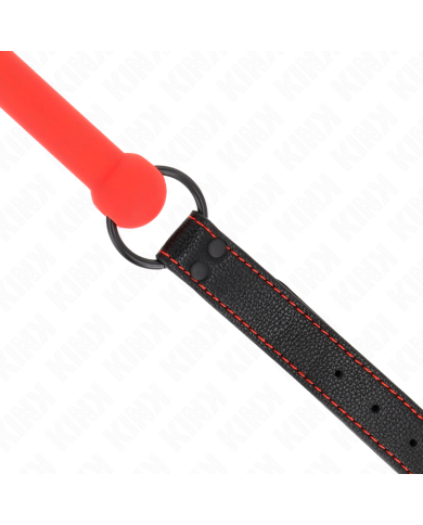 KINK MORDAZA FORMA DE HUESO CON CORREA POLIPIEL ROJO AJUSTABLE 41 57 CM KINK MORDAZA FORMA DE HUESO CON CORREA POLIPIEL ROJO AJUSTABLE 41 57 CM