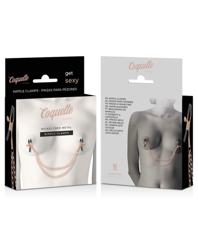 COQUETTE CHIC DESIRE FANTASY PINZAS METALICAS PEZONES CON CADENA